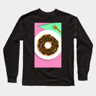 Fun Donut Print Long Sleeve T-Shirt